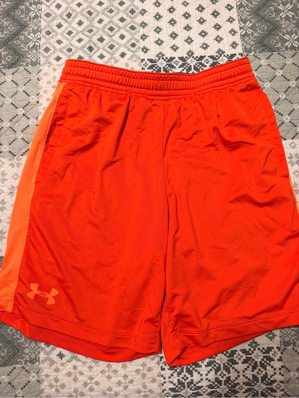 Under Armour Men’s Bright Orange Athletic Shorts